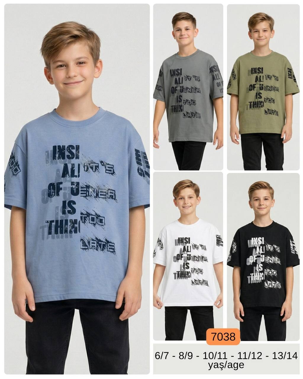 ERKEK ÇOCUK TİŞÖRT - 7038