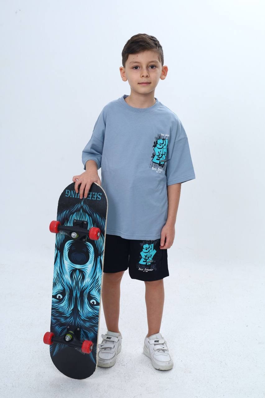 ERKEK ÇOCUK ŞORTLU TAKIM - 7034